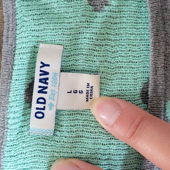 Old navy teal polka dot sweater - Picture 4 of 4